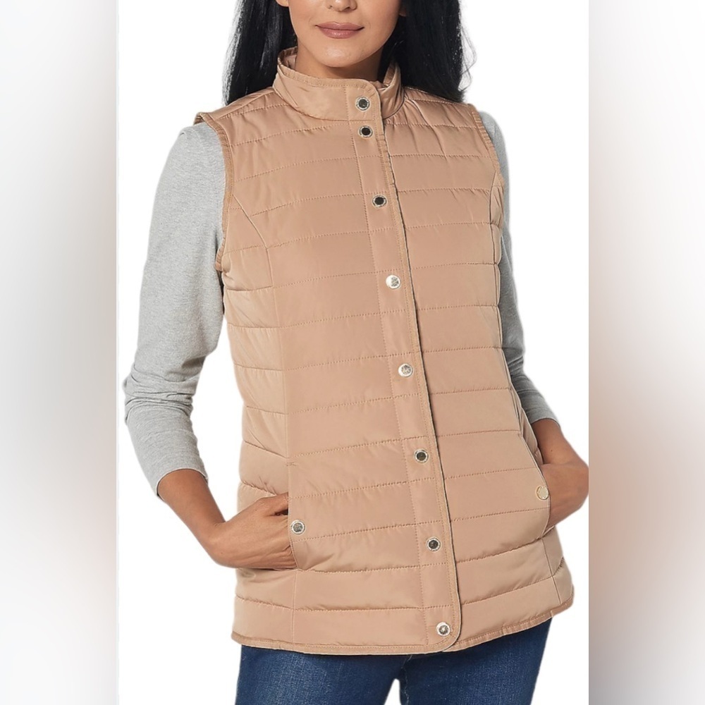 ISAAC MIZRAHI Women's Channel Quilted Vest